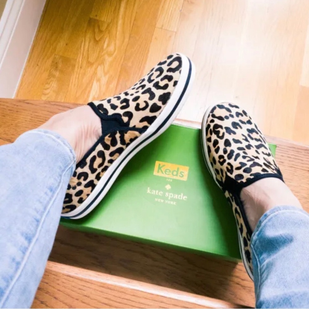 KATE SPADE New York Keds X Calf Hair Leopard Print Sneakers